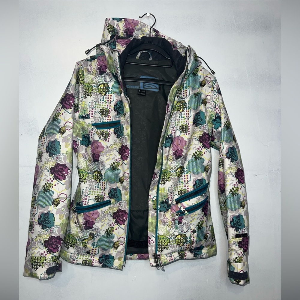 Scott Women’s Ski/Snowboard Jacket Detach Hood flower print
